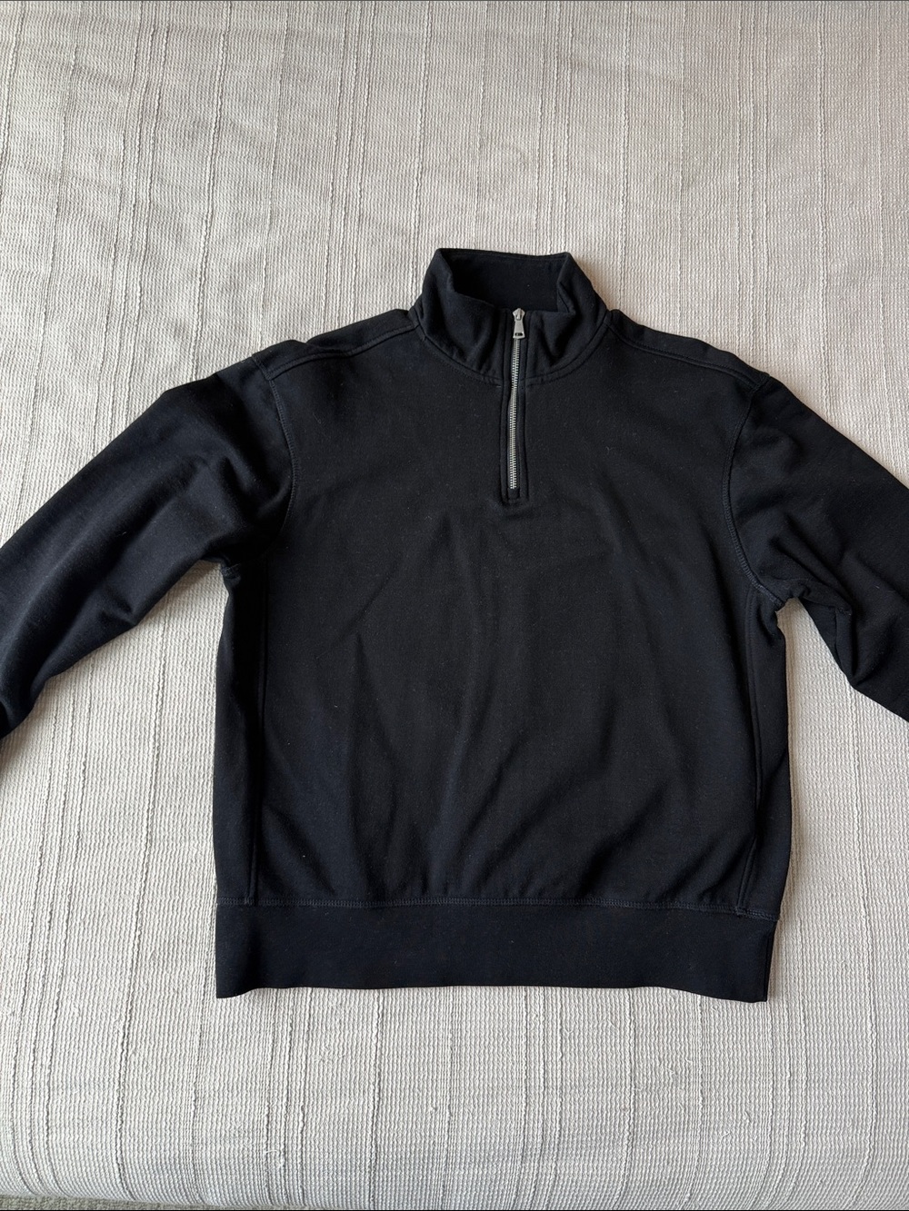 Zara Lisbon Black Quarter-Zip Sweater
